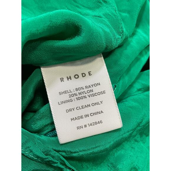 Rhode 'Pia' Green Velvet Mini Dress Size 2 - Picture 5 of 5